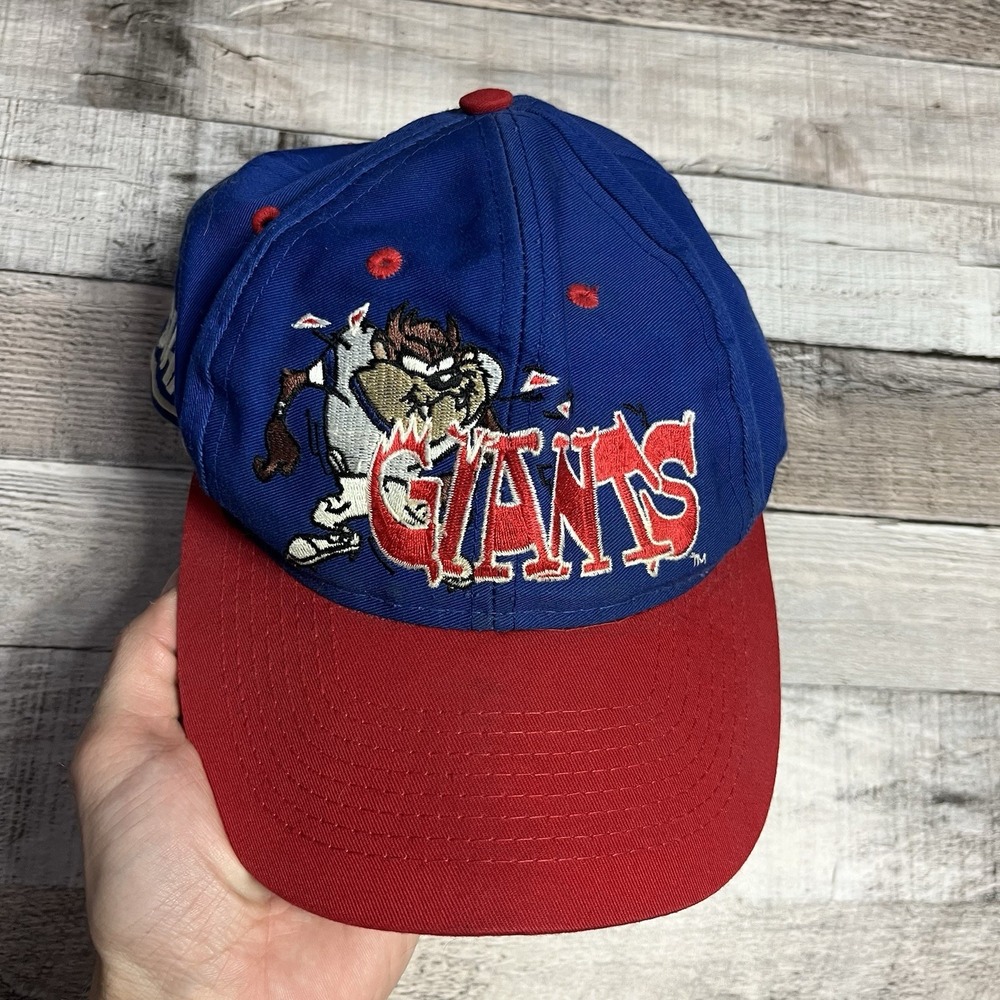 Giants SnapBack Blue Vintage 90s Taz Looney Tunes NFL Football Hat